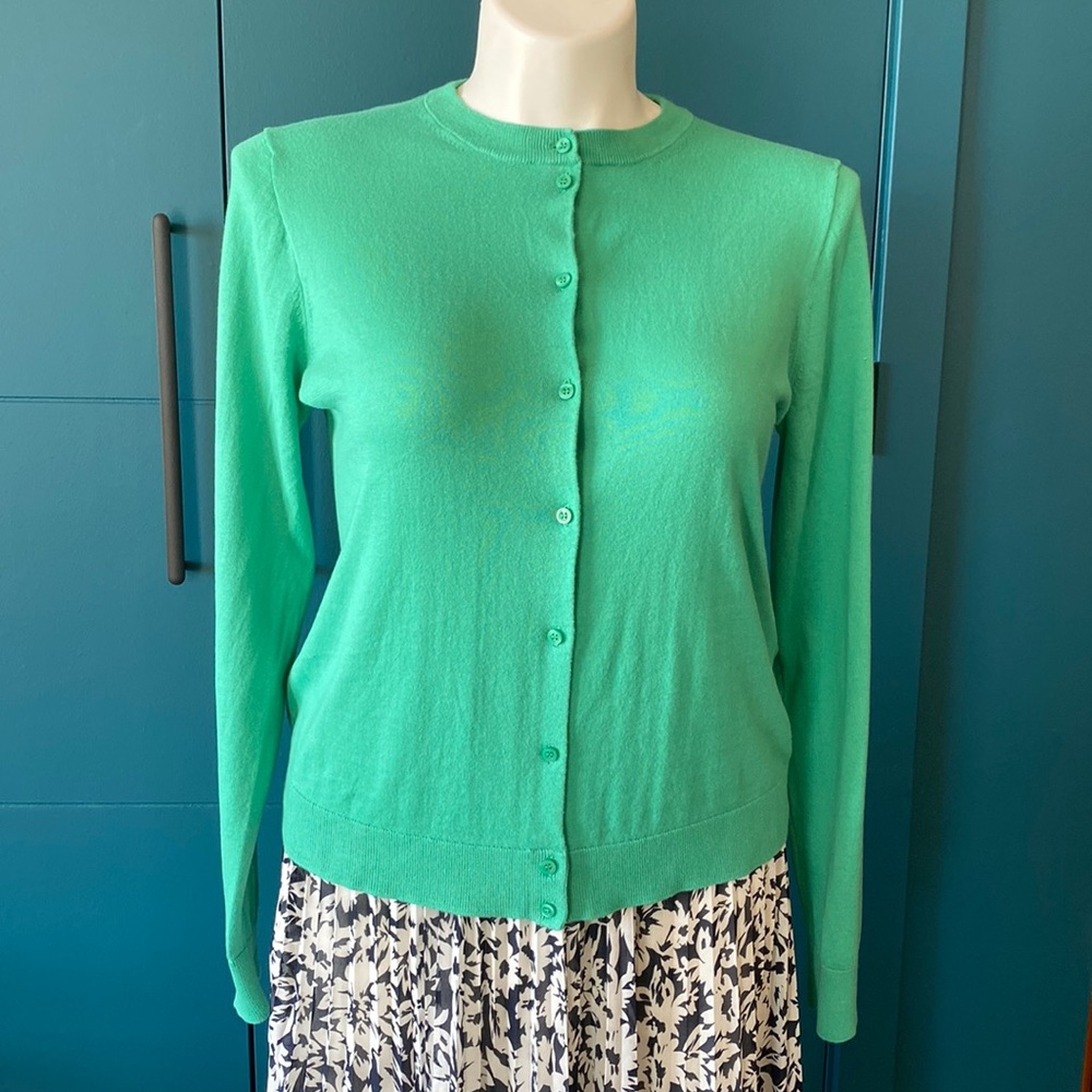 Green cardigan